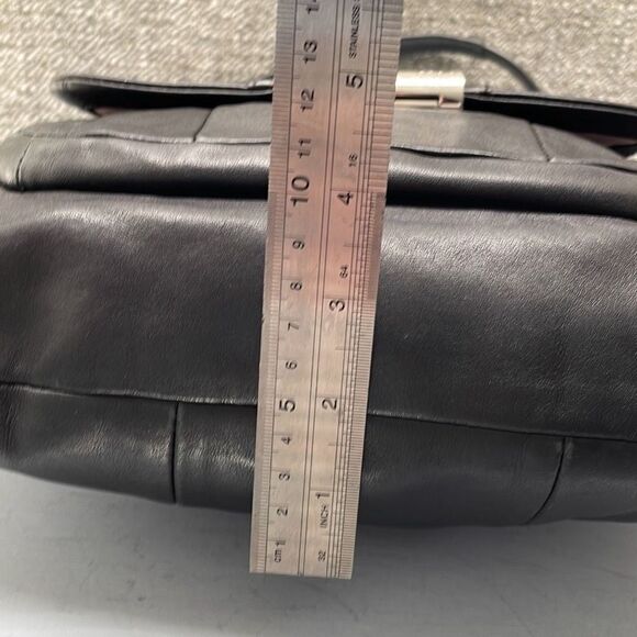 Coach‎ Shoulder Bag Large Black Kristin Leather Nickle HW Zip Clossure W COA - Picture 2 of 9